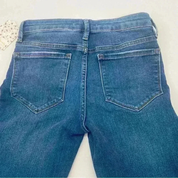 NWT Free People Women’s Raw Hem Cropped Jeans Blue Size 25 - Picture 7 of 12